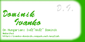 dominik ivanko business card